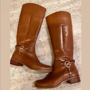 Michael Kors brown leather boot, size 8